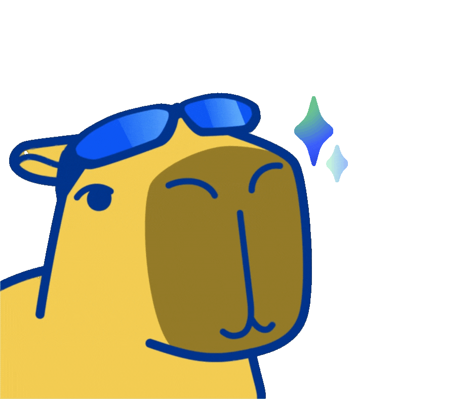 Friendly capybara mascot